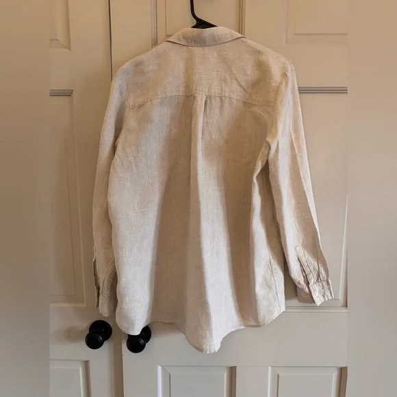 Gap 100% linen boyfriend shirt M - Picture 5 of 5